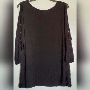 Ralph Lauren Black Long Sleeve With Decorations Top